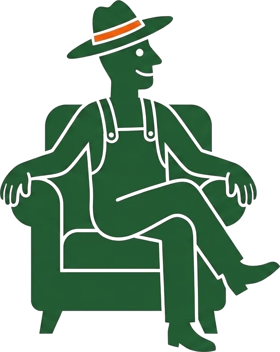 The Ruta character relaxing in an armchair